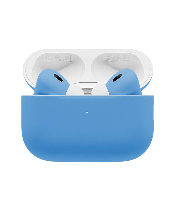 Caviar Customized Apple Airpods Pro (2nd Generation) Wireless In-Ear Earbuds with Lightning Charging Case, Matte Sky Blue